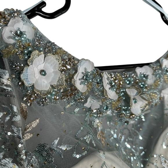 Mac Duggal 67498 Floral Embroidered Illusion Gown - Picture 7 of 13